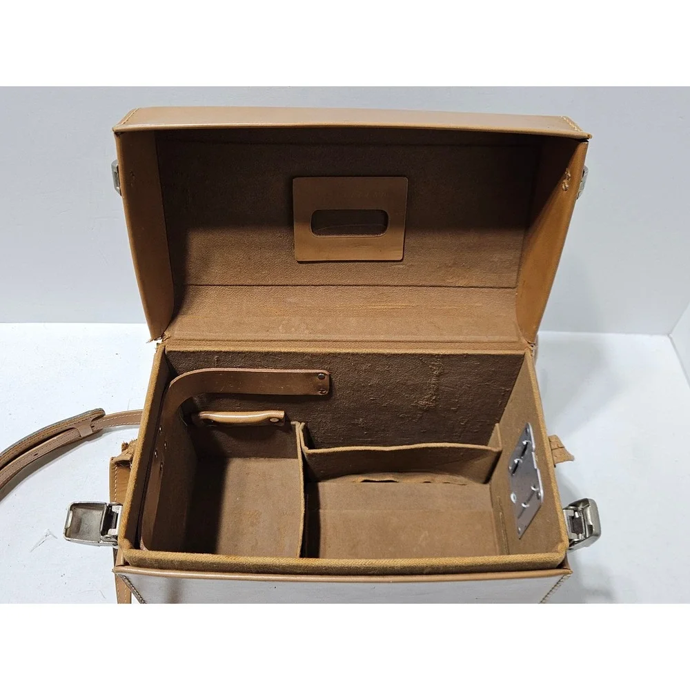 Vintage Hasselblad Leather Camera Case Brown Hard Shell Shoulder Bag